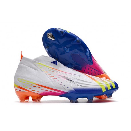 Adidas Predator Edge+ FG Scarpa Bianco Giallo Solare Blu Power