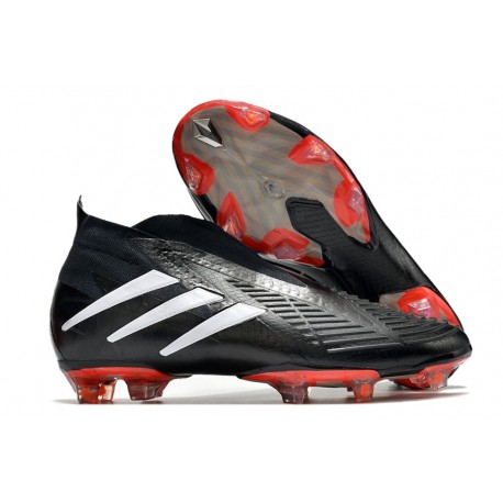 Adidas Predator Edge+ FG Scarpa Nero Bianco Rosso