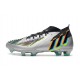 Scarpe Adidas Predator Edge.1 FG Argento Metallico Nero Core Giallo Solare