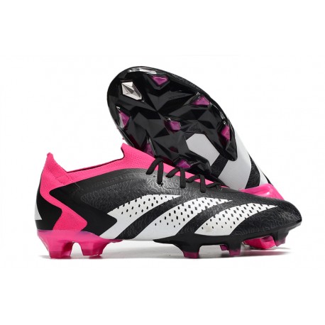 Scarpe adidas Predator Accuarcy.1 L FG Nero Core Bianco Rosa Shock Team