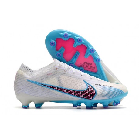 Nike Air Zoom Mercurial Vapor 15 Elite AG Bianco Blu Baltico Rosa Blast Indigo Haze