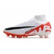 Scarpe Nike Zoom Mercurial Superfly 9 Elite AG Bianco Cremisi Vivace Nero