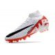 Scarpe Nike Zoom Mercurial Superfly 9 Elite AG Bianco Cremisi Vivace Nero