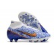 Scarpe Nike Zoom Mercurial Superfly 9 Elite AG Bianco Blu Oro