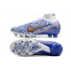 Scarpe Nike Zoom Mercurial Superfly 9 Elite AG Bianco Blu Oro