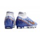 Scarpe Nike Zoom Mercurial Superfly 9 Elite AG Bianco Blu Oro