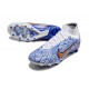 Scarpe Nike Zoom Mercurial Superfly 9 Elite AG Bianco Blu Oro