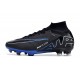 Scarpe Nike Zoom Mercurial Superfly 9 Elite AG Nero Cromo Hyper Royal