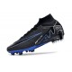 Scarpe Nike Zoom Mercurial Superfly 9 Elite AG Nero Cromo Hyper Royal