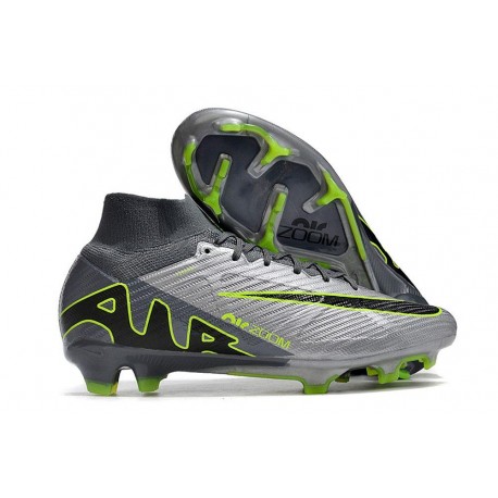 Nike Zoom Mercurial Superfly IX Elite FG Uomo Grigio Nero Verde