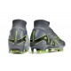Nike Zoom Mercurial Superfly IX Elite FG Uomo Grigio Nero Verde