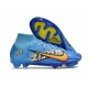 Nike Zoom Mercurial Superfly IX Elite FG Uomo X Mbappe Blu Baltico Bianco