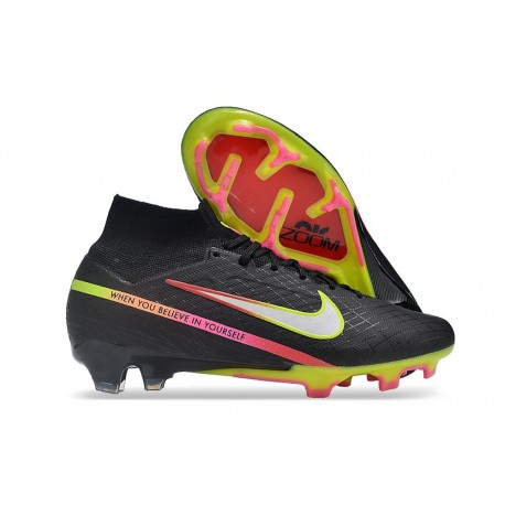 Nike Zoom Mercurial Superfly IX Elite FG MR Nero Metallico
