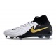 Nike Phantom Luna 2 Elite FG Nuovo Bianco Nero Oro Metallizzato