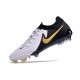 Scarpe Nike Phantom GX II Elite FG Bianco Nero Oro Metallizzato