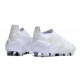 Scarpe da Calcio adidas Predator Elite Laceless FG Bianco Argento Met
