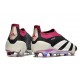 Scarpe da Calcio adidas Predator Elite Laceless FG Nero Bianco Viola