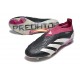 Scarpe da Calcio adidas Predator Elite Laceless FG Nero Bianco Viola
