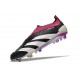 Scarpe da Calcio adidas Predator Elite Laceless FG Nero Bianco Viola
