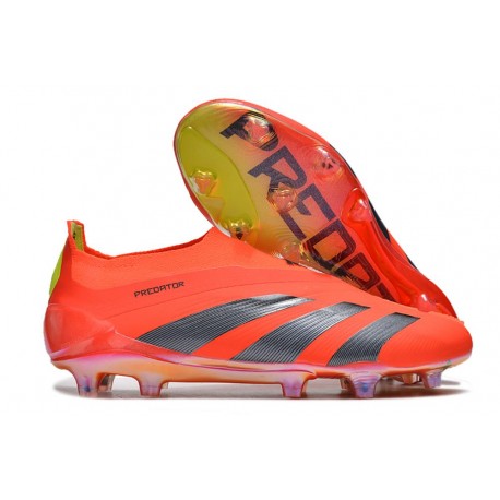 Scarpe da Calcio adidas Predator Elite Laceless FG Rosso Negro Giallo