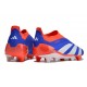 Scarpe da Calcio adidas Predator Elite Laceless FG Blu Bianco Rosso