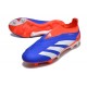 Scarpe da Calcio adidas Predator Elite Laceless FG Blu Bianco Rosso