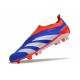 Scarpe da Calcio adidas Predator Elite Laceless FG Blu Bianco Rosso