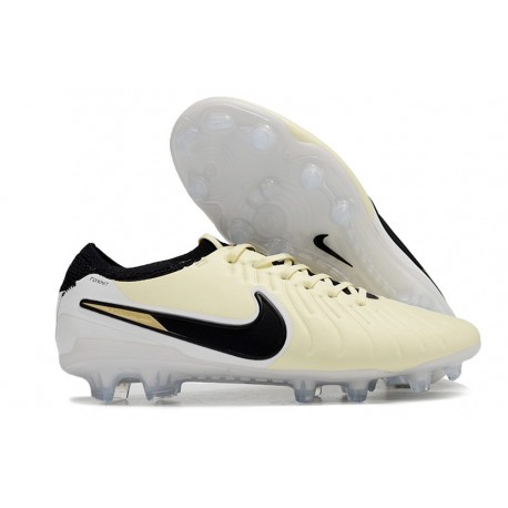 Nike Tiempo Legend 10 Elite FG Bianco Oro Nero