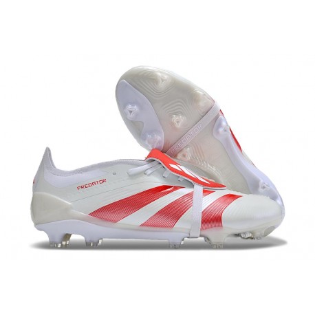 adidas Predator Elite Foldover Tongue FG Bianco Rosso