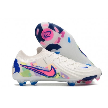 Scarpe Nike Phantom Luna ii Elite L FG Bianco Rosa Blu