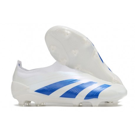 Scarpe da Calcio adidas Predator Elite Laceless FG Bianco Blu