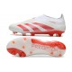 Scarpe da Calcio adidas Predator Elite Laceless FG Bianco Rosso