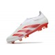 Scarpe da Calcio adidas Predator Elite Laceless FG Bianco Rosso