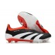 Scarpe da Calcio adidas Predator Elite Laceless FG Nero Core Bianco Rosso Solare