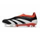 Scarpe da Calcio adidas Predator Elite Laceless FG Nero Core Bianco Rosso Solare