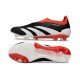 Scarpe da Calcio adidas Predator Elite Laceless FG Nero Core Bianco Rosso Solare