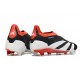 Scarpe da Calcio adidas Predator Elite Laceless FG Nero Core Bianco Rosso Solare