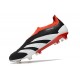 Scarpe da Calcio adidas Predator Elite Laceless FG Nero Core Bianco Rosso Solare