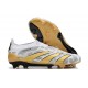 Scarpe da Calcio adidas Predator Elite Laceless FG Oro Bianco Grigio