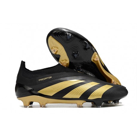 Scarpe da Calcio adidas Predator Elite Laceless FG Nero Oro