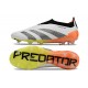 Scarpe da Calcio adidas Predator Elite Laceless FG Bianco Nero Arancione