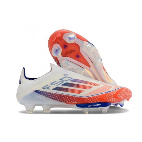Scarpe da Calcio Adidas F50+ LL FG Ftwr Bianco Rosso Solare Blu Lucido
