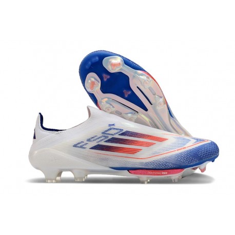 Scarpe da Calcio Adidas F50+ LL FG Ftwr Bianco Rosso Solare Blu Lucido