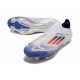 Scarpe da Calcio Adidas F50+ LL FG Ftwr Bianco Rosso Solare Blu Lucido