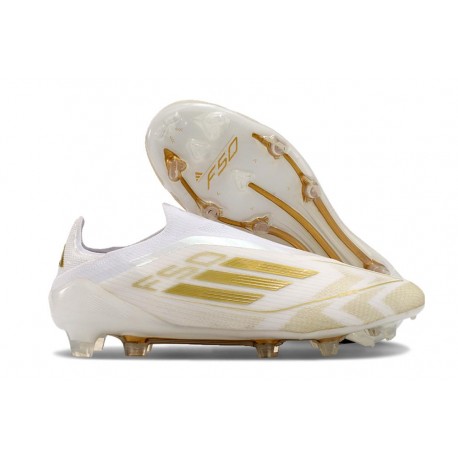 adidas F50 Elite LL FG Nuovo Ftwr Bianco Oro Met Ftwr Bianco