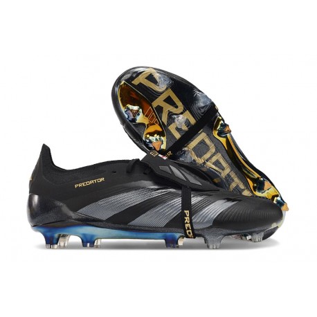adidas Predator Elite Foldover Tongue FG Nero Core Carbone Oro Met