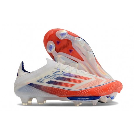 Adidas Scarpa F50+ Elite FG Ftwr Bianco Rosso Solare Blu Lucido