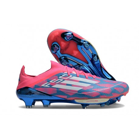 Adidas Scarpa F50+ Elite FG Solar Blu Ftwr Bianco Solar Rosa