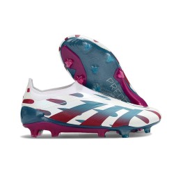 Scarpe da Calcio adidas Predator Elite Laceless FG Bianco Blu Rosso