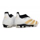 Scarpe da Calcio adidas Predator Elite Laceless FG Bianco Oro